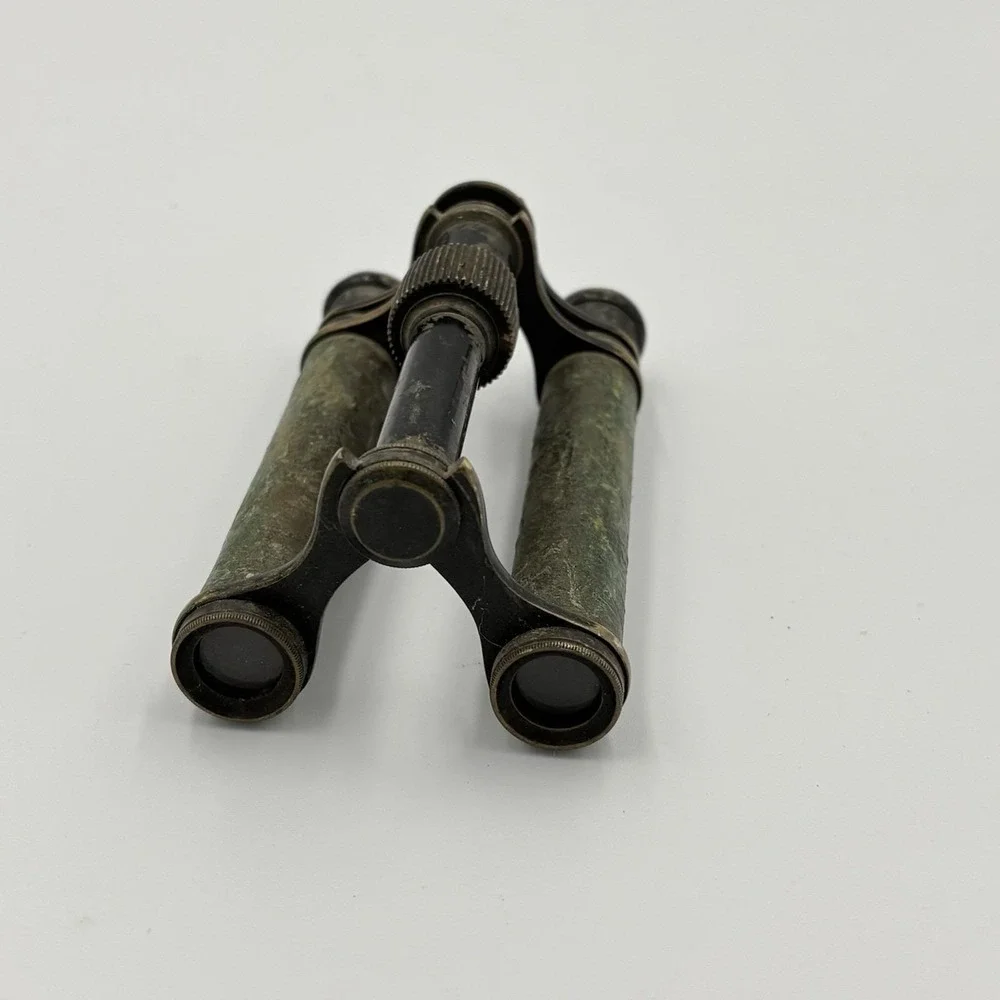 Rare Antique Naval Telescope Binoculars C1860 Brass Patina